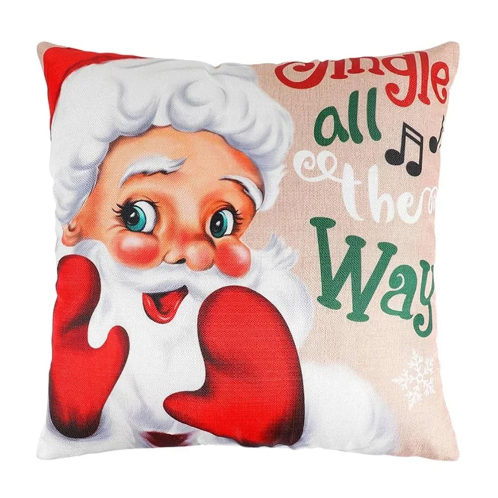 2/$12 💥🆕 Jingle Santa Christmas Sofa Couch Bed Accent Pillow Cover | 1337